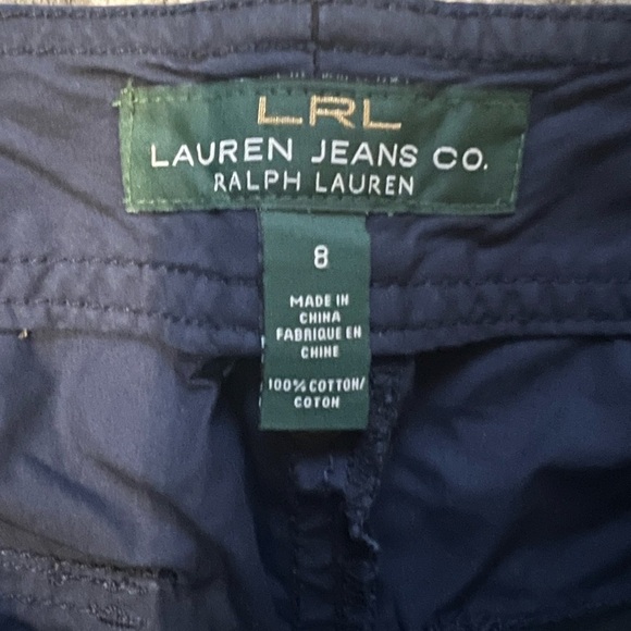Lauren Ralph Lauren green label Navy Cargo Pants with Drawstring size 8 (P235) - Picture 5 of 9